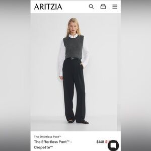 Black Aritzia Effortless Pants